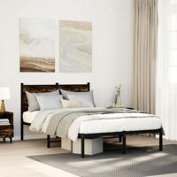Bedframe zonder matras metaal gerookt eikenkleurig 120x190 cm