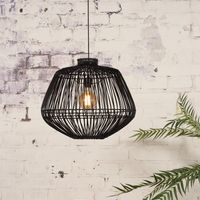 GOOD&MOJO Hanglamp 'Madagascar' Rotan, 60cm, kleur Zwart
