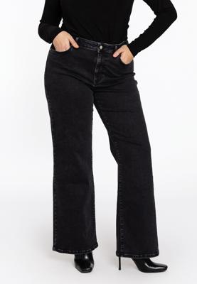 Yoek Jeans wide leg 5-pockets | Zwart | Maat 52