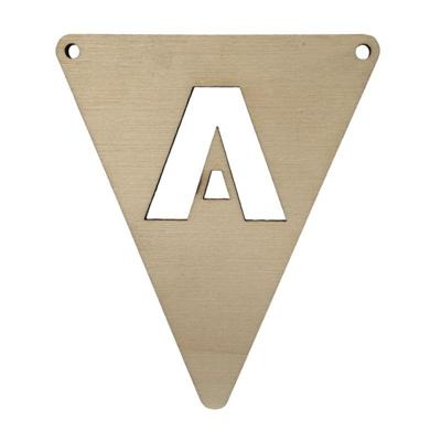 JeP kids houten vlagletter alfabet-A