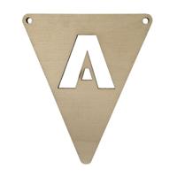 JeP kids houten vlagletter alfabet-A