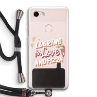 Pizza is the answer: Pixel 3 Transparant Hoesje met koord