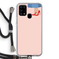 High heels: Samsung Galaxy M31 Transparant Hoesje met koord