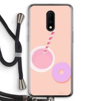 Donut: OnePlus 7 Transparant Hoesje met koord