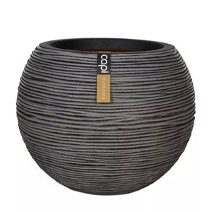 Capi bloempot nature rib bolvormig 40x32 cm antraciet kofz270