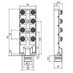 Weidmüller SAI-8-SH 5P FC 1859140000 Passieve sensor/actorbox M12-verdeler met metalen schroefdraad 1 stuk(s)