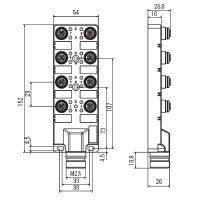 Weidmüller SAI-8-SH 5P FC 1859140000 Passieve sensor/actorbox M12-verdeler met metalen schroefdraad 1 stuk(s) - thumbnail