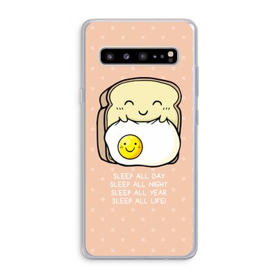 Sleep All Day: Samsung Galaxy S10 5G Transparant Hoesje