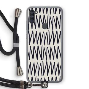 Marrakech Zigzag: Samsung Galaxy A11 Transparant Hoesje met koord