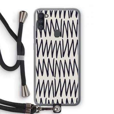 Marrakech Zigzag: Samsung Galaxy A11 Transparant Hoesje met koord