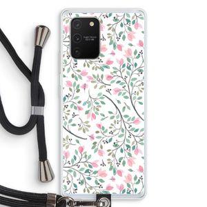 Sierlijke bloemen: Samsung Galaxy S10 Lite Transparant Hoesje met koord