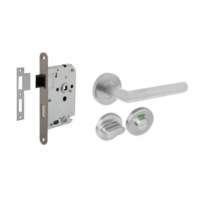 Intersteel Compleet deurklinksetHoek 90 toilet RVS - 0035.210006