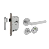 Intersteel Compleet deurklinksetHoek 90 toilet RVS - 0035.210006