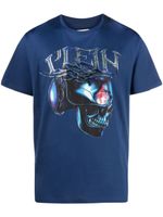 Philipp Plein t-shirt SS Chrome à ornements strassés - Bleu