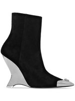 Philipp Plein bottines en daim à bout pointu - Noir