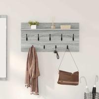Wandgemonteerde kapstok met plank Grijs sonoma 80 x 40 x 12 cm