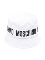 Moschino Kids bob en coton à logo imprimé - Blanc - thumbnail