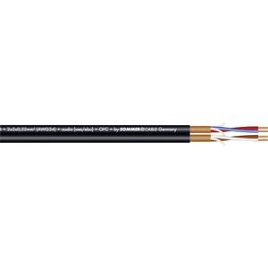 Sommer Cable 200-0551 Microfoonkabel 2 x 2 x 0.22 mm² Zwart per meter