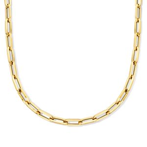 Ketting Paperclipschakel geelgoud 8 mm 45 cm
