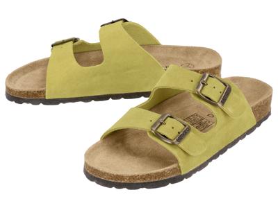 esmara Leren dames slippers (Groen, 40)