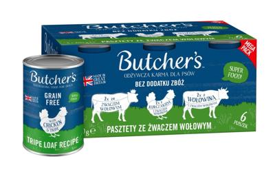 BUTCHER'S Original Mega pack mix tripe loaf recipe - nat hondenvoer - 6 x 400g