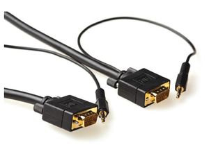 ACT AK4993 video kabel adapter 7 m VGA (D-Sub) + 3.5mm Zwart