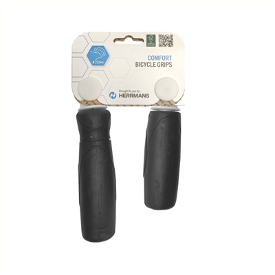 Herrmans handvat cut 93 zwart 90/120mm (paar) - ftalaten en latexvrij