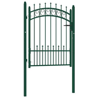 Poort met speerpunten 100x125 cm staal groen