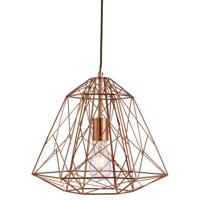 Searchlight Koperen draadlamp Geometric Cage Ø 39cm 7271CU - thumbnail