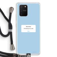 Reminder: Samsung Galaxy S10 Lite Transparant Hoesje met koord - thumbnail