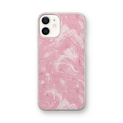 Abstract Painting Pink: iPhone 12 mini Transparant Hoesje