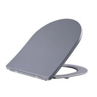 Toiletzitting Met Deksel Wiesbaden Shade Slim One Touch Mat Grijs - thumbnail