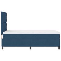 Boxspringbed met Matras Blauw 100x200 cm Stof
