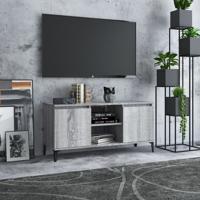 Tv-meubel met metalen poten 103,5x35x50 cm grijs sonoma eiken - thumbnail