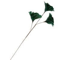 Light & Living kunsttak feather bloemen donkergroen 75 cm | 16 stuks