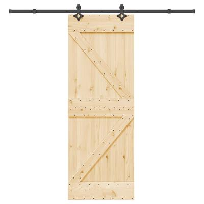 Schuifdeur met beslag 70x210 cm massief grenenhout