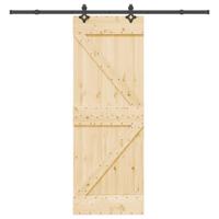 Schuifdeur met beslag 70x210 cm massief grenenhout