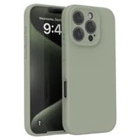 Lunso iPhone 16 Pro Max hoesje - Flexibel siliconen Backcover - Basil Groen