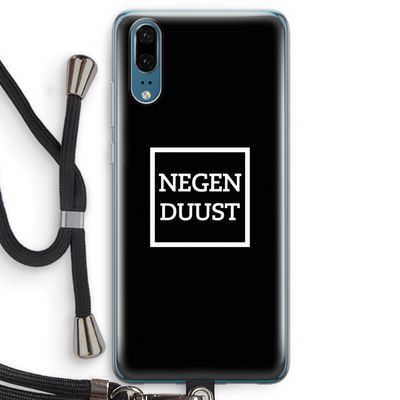 Negenduust black: Huawei P20 Transparant Hoesje met koord