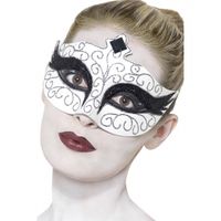 Zwaan oogmasker wit met zwart