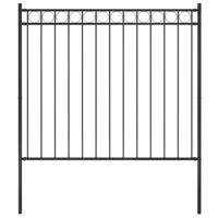 VidaXL Tuinhek staal 1,81x1,5 m zwart