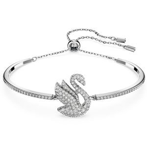 Swarovski 5649772 Armband Iconic Swan zilverkleurig-wit max. 24 cm