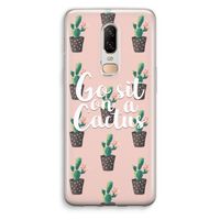 Cactus quote: OnePlus 6 Transparant Hoesje