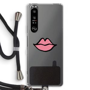 Kusje: Sony Xperia 1 III Transparant Hoesje met koord