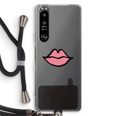 Kusje: Sony Xperia 1 III Transparant Hoesje met koord