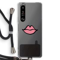 Kusje: Sony Xperia 1 III Transparant Hoesje met koord