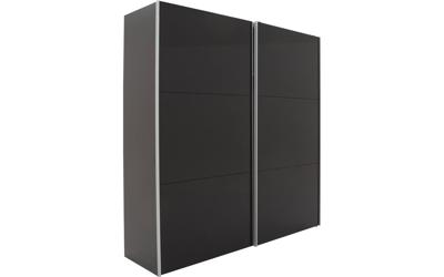 Goossens Kledingkast Sydney, 202 cm breed, 215 cm hoog, 2 schuifdeuren glas
