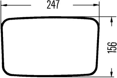 Spiegelkop 367x182 18mm M/klembev 8SB004288092