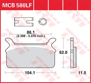 TRW Remblokken, en remschoenen voor de moto, MCB580 Allround organisch