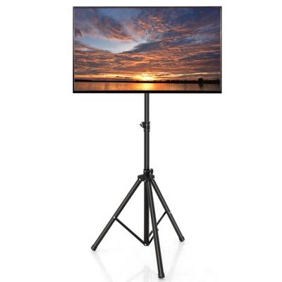 TV-Standaard in Hoogte Verstelbaar TV-Vloerstandaard voor 21-47 Inch Plasma/Lcd/Led-tv & Plat tot 35 kg Draagbaar 450 x 100 mm Zwart